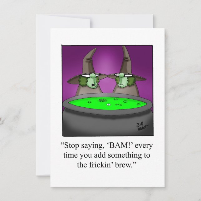 Funny Halloween Humour Carte de voeux (Devant)