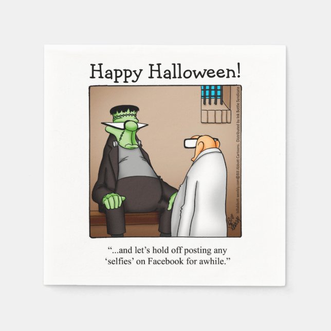 Funny Halloween Humour Cocktail Napkins  (Front)