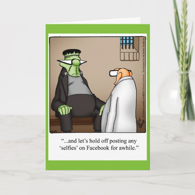 Funny Halloween Humour Greeting Card (Front)
