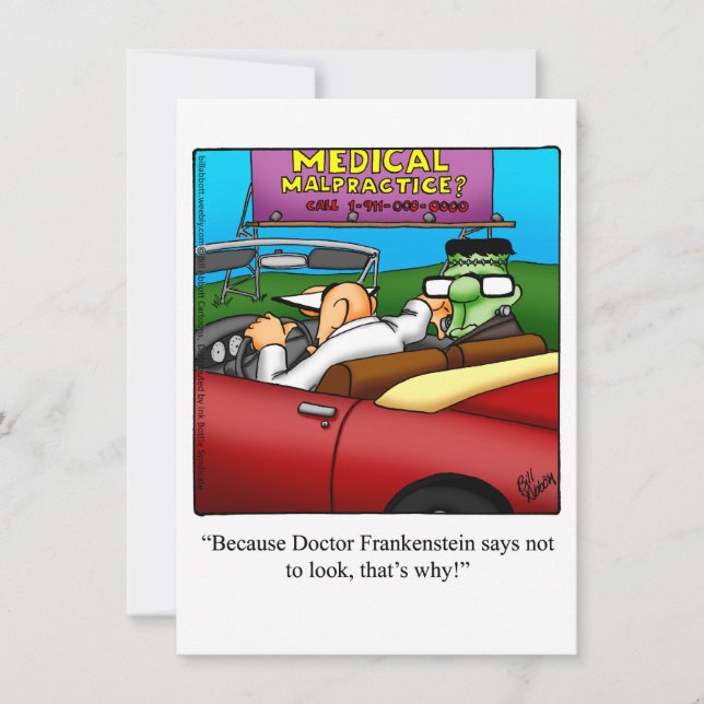 Funny Halloween Humour Greeting Card  (Front)