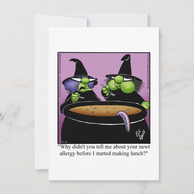 Funny Halloween Humour Greeting Card  (Front)