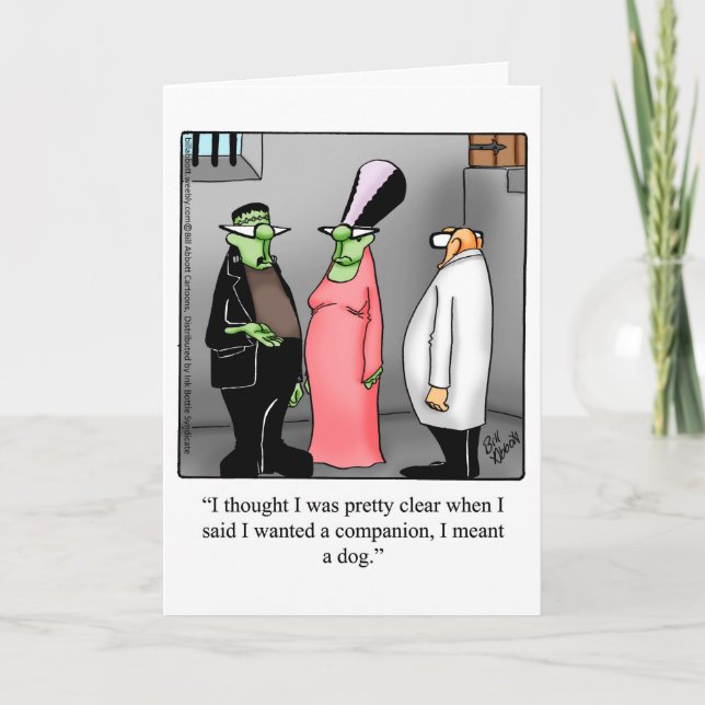 Funny Halloween Humour Greeting Card (Front)
