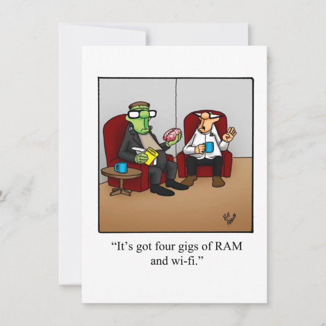 Funny Halloween Humour Greeting Card  (Front)