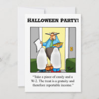 Funny Halloween Humour Party Invitations