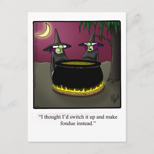 Funny Halloween Humour Postcard  (Front)