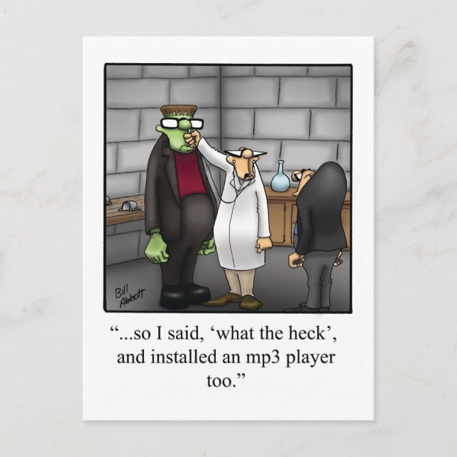 Funny Halloween Humour Postcard (Front)