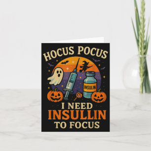 Funny Halloween Insulin Ghost Costume Diabetic Sup Card