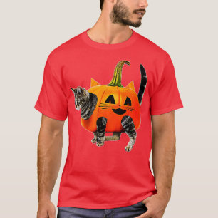Funny Halloween Jack-O-Lantern Pumpkin Cat for Me T-Shirt