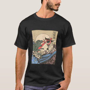 Funny Halloween Japanese Monster Cat Parody T-Shirt