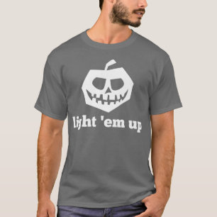 Funny Halloween Light 'Em Up Jackolantern Pumpkin T-Shirt