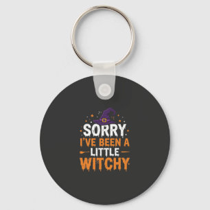 Funny Halloween Little Witchy Quote Design Keychain