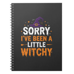 Funny Halloween Little Witchy Quote Design Notebook