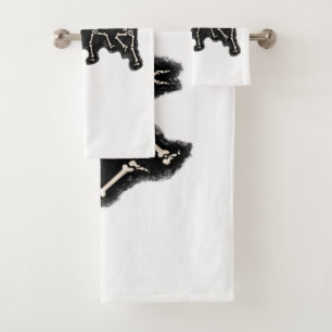Funny Halloween Lover Dance with the Skeleton Bath Towel Set