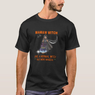 Funny Halloween Lovers Spooky Mamaw Witch Grandpar T-Shirt