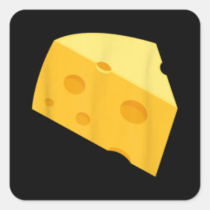 Funny Halloween Matching Costume Cheese Square Sticker