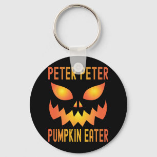 Funny Halloween Matching Costume Peter Pumpkin Eat Keychain