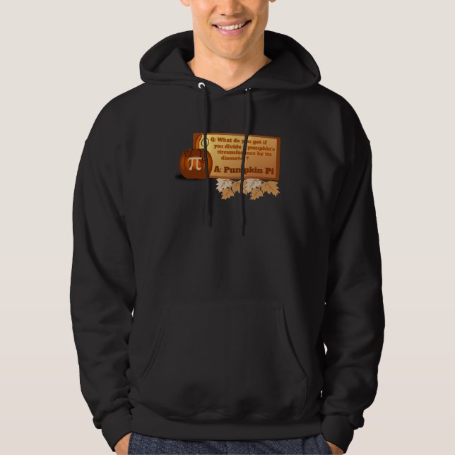 Funny Halloween Math Teacher Problem Pumpkin Pi Hoodie (Front)