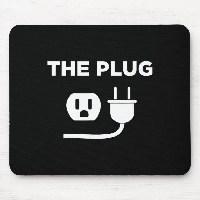 Funny Halloween Meme Costume The Plug Mouse Pad (Front)