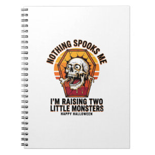 Funny Halloween Mom Shirt for Parents of Two Wild Notebook