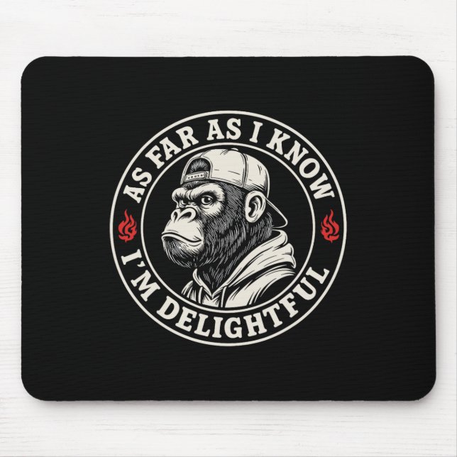 Funny Halloween Monkey  Mouse Pad (Front)