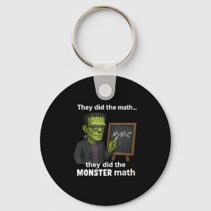 Funny Halloween Monster Math Pun, Teacher Humour Keychain