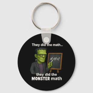 Funny Halloween Monster Math Pun Teacher Humour Keychain