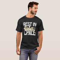 Funny Halloween Mummy "Rest In Chill" Pun Black T-
