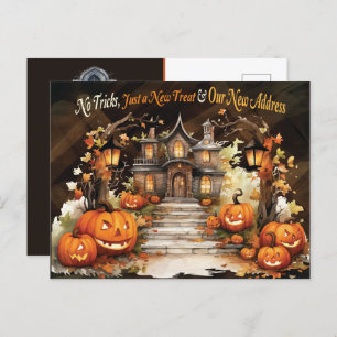 Funny Halloween New Address Moving Announcement
