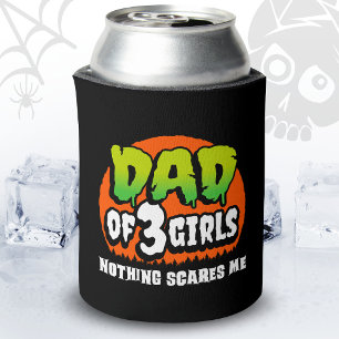 Funny Halloween Nothing Scares Me Dad of 3 Girls Can Cooler