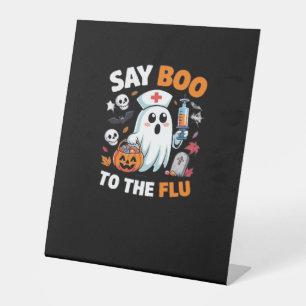 Funny Halloween Nurse Ghost T-Shirt – “Say Boo to  Pedestal Sign