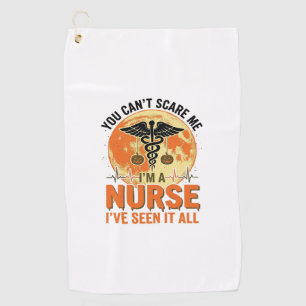 Funny Halloween Nurse Vintage Medical Design_1 Golf Towel