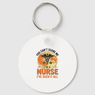 Funny Halloween Nurse Vintage Medical Design_1 Keychain