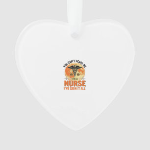 Funny Halloween Nurse Vintage Medical Design_1 Ornament