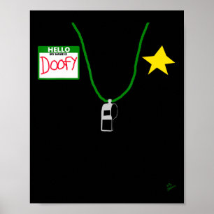Funny Halloween Officer Tee - Doofy Costume Hallow Poster
