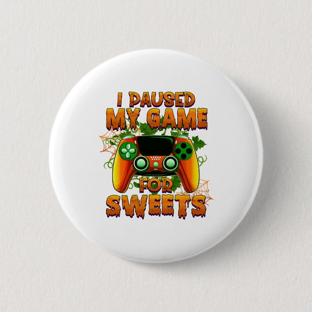 Funny Halloween Outfit for Gamer - Cool Halloween 2 Inch Round Button (Front)