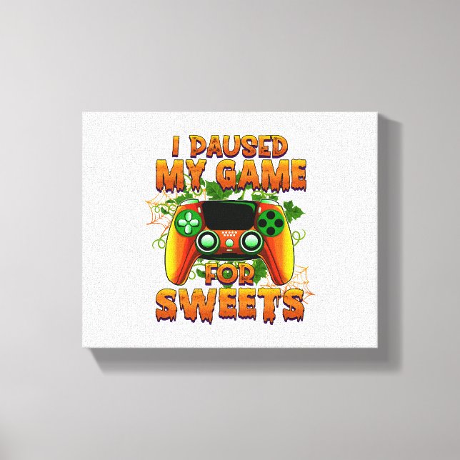 Funny Halloween Outfit for Gamer - Cool Halloween Canvas Print (Front)