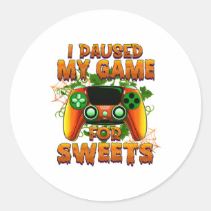 Funny Halloween Outfit for Gamer - Cool Halloween Classic Round Sticker