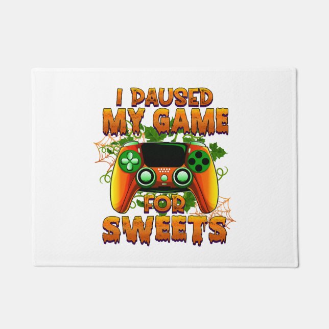 Funny Halloween Outfit for Gamer - Cool Halloween Doormat (Front)