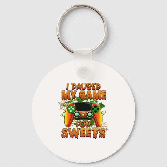 Funny Halloween Outfit for Gamer - Cool Halloween Keychain (Front)