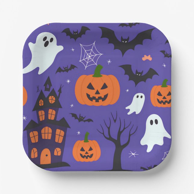 Funny Halloween Paper Plate (Front)