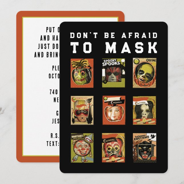 Funny Halloween Party Invitation (Front/Back)