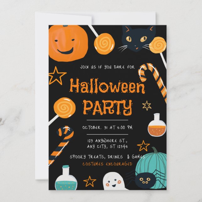 Funny Halloween Party Invitation (Front)