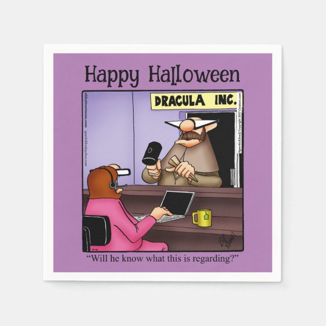 Funny Halloween Party Napkins (Front)