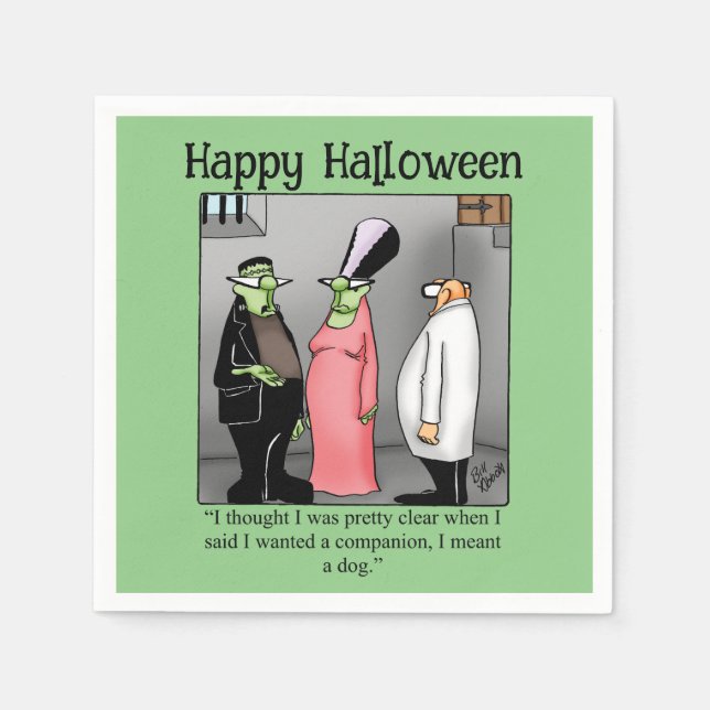 Funny Halloween Party Napkins (Front)