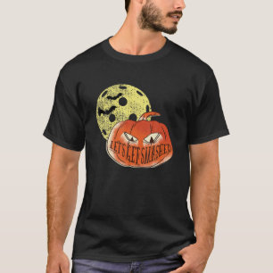 Funny Halloween Pickleball Moon Let's Get Smashed T-Shirt