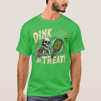 Funny Halloween Pickleball Skeleton Design gift T-Shirt