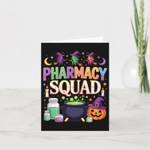 Funny Halloween Pills Pharmacy Squad Shirt Pharmac Card
