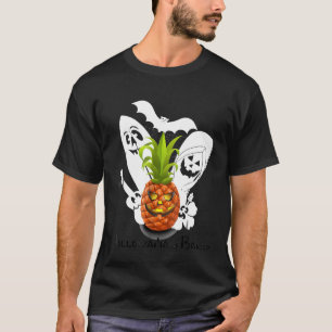 Funny Halloween Pineapple and Friends Band Hawaii T-Shirt