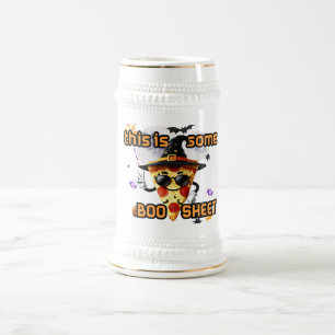 Funny Halloween Pizza Mug with a Playful Phrase