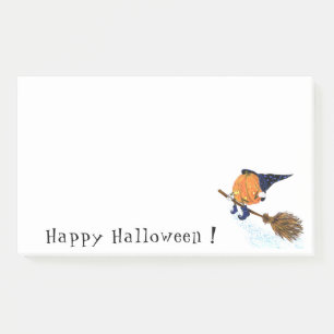 Funny Halloween Post-it® Notes Witch Pumpkin